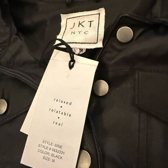 JKT NYC Brie Burnished Genuine Leather Jacket
Black - Picture 6 of 7